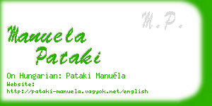 manuela pataki business card